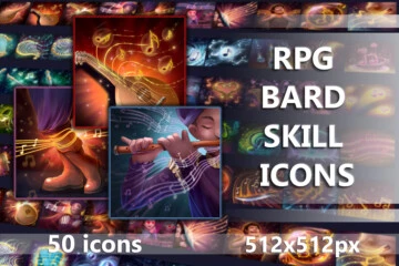 RPG Bard Skill Icons
