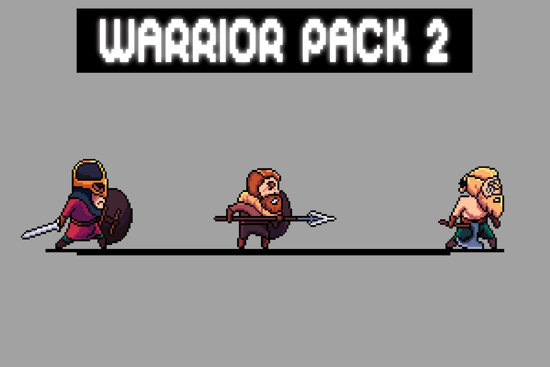 Warrior Sprite Sheets Pixel Art Pack 2 