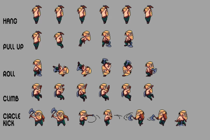 Warrior Sprite Sheets Pixel Art Pack 2