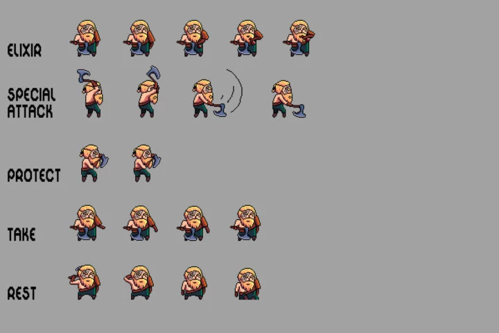 Warrior Sprite Sheets Pixel Art Pack 2