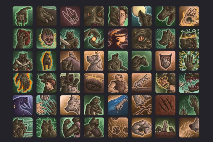 Werewolf Skills RPG Icon Pack