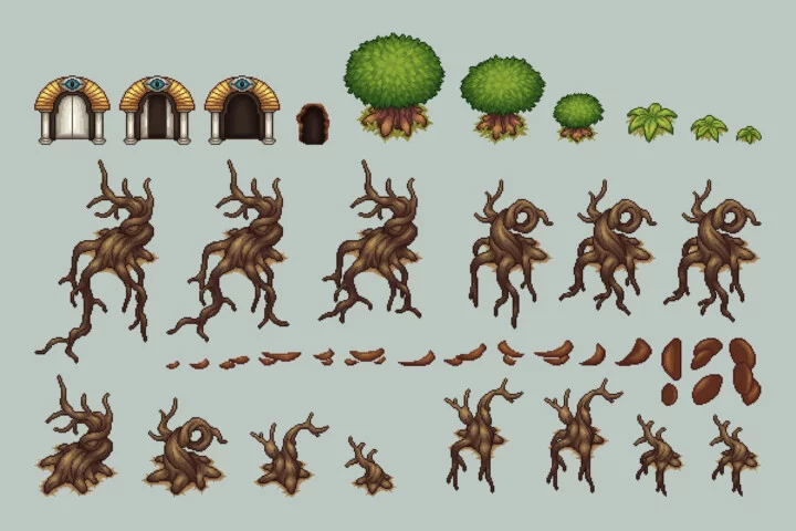 Desert Tileset Top Down Pixel Art