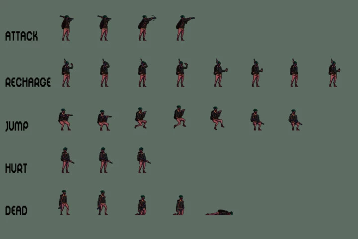 Free Raider Sprite Sheets Pixel Art