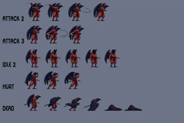 Free Yokai Pixel Art Character Sprites