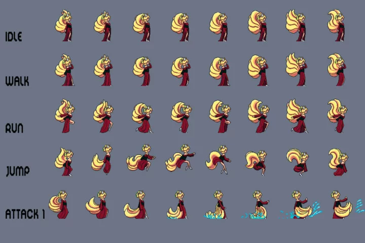 Free Yokai Pixel Art Character Sprites