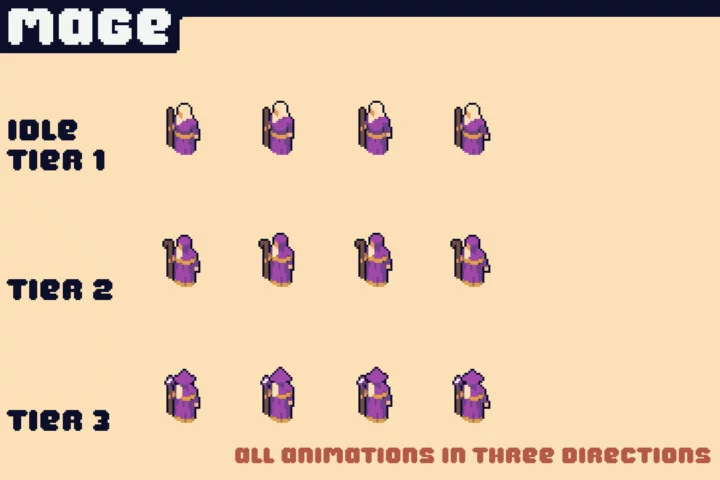 Mage Towers Pixel Art for Tower Defense