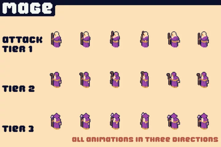 Mage Towers Pixel Art for Tower Defense