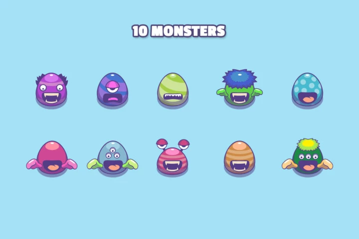 Merge Shooter Cartoon Asset Kit