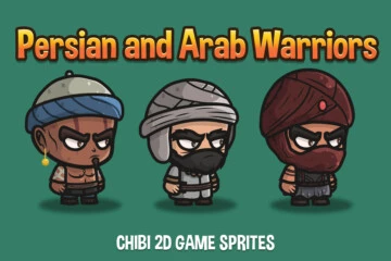 Persian and Arab Warriors Chibi Character Pack