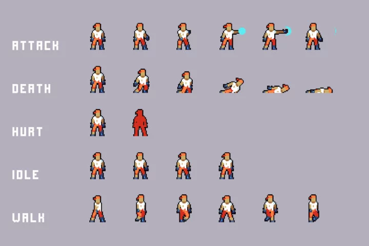 Prisoner Character Sprites Pixel Art