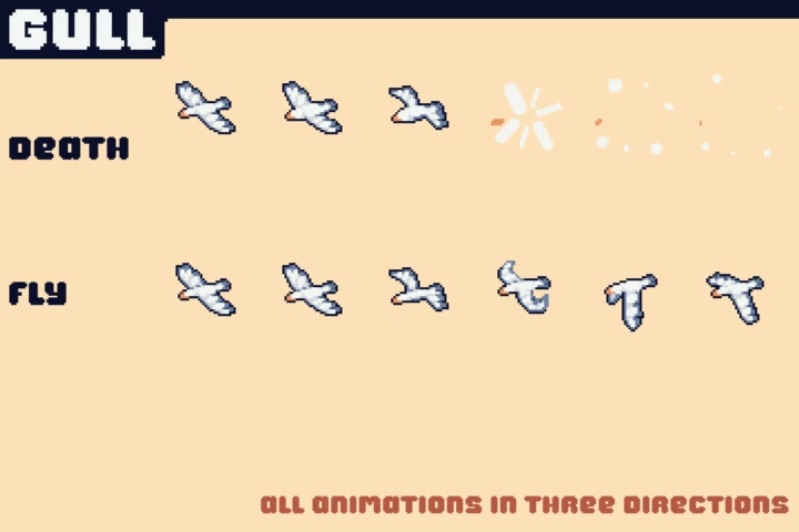 River Enemies Pixel Art for Tower Defense