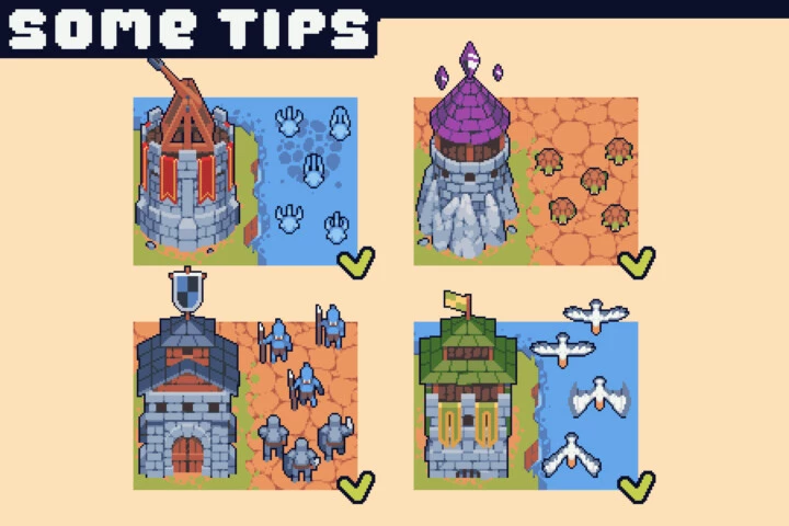River Enemies Pixel Art for Tower Defense