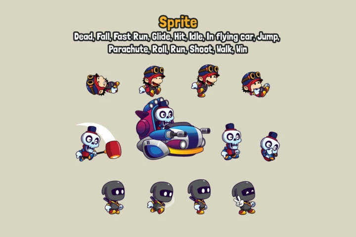 Side Scroll Cartoon Character Pack