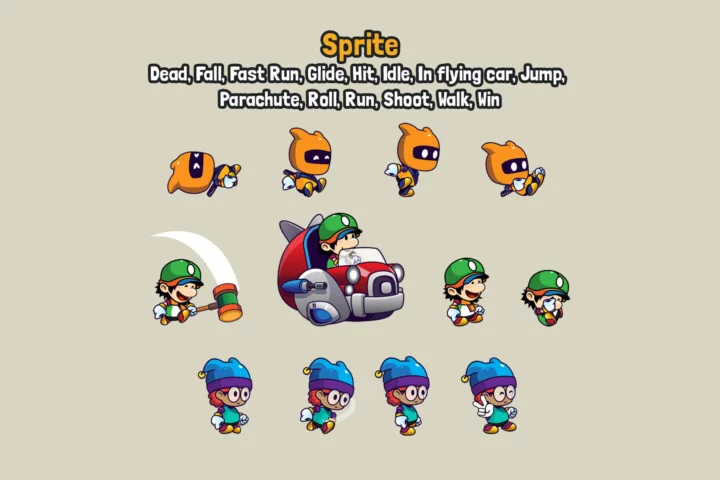 Side Scroll Character Sprites