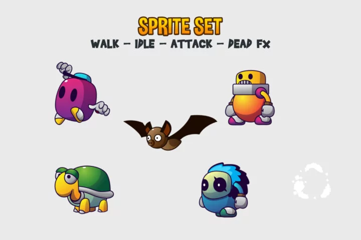 Cartoon Monsters Animated Asset Pack