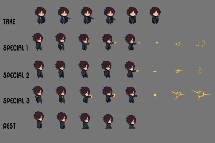 Fantasy Chibi Male Sprites Pixel Art