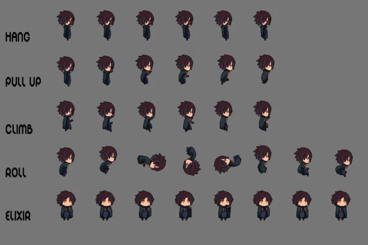Fantasy Chibi Male Sprites Pixel Art