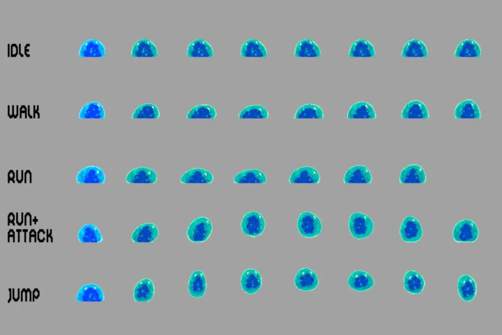 Free Slime Sprite Sheets Pixel Art