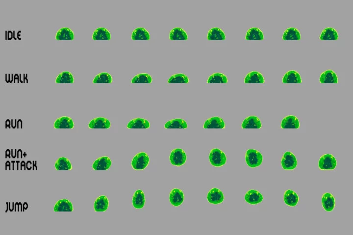 Free Slime Sprite Sheets Pixel Art