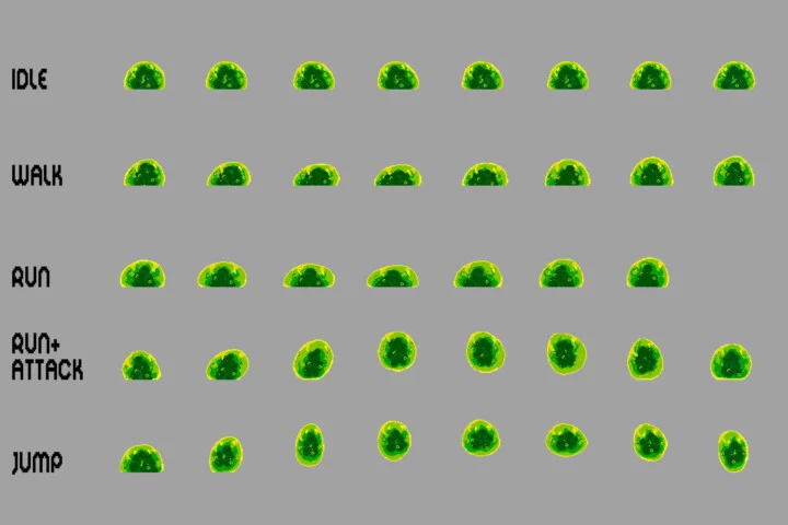 Free Slime Sprite Sheets Pixel Art