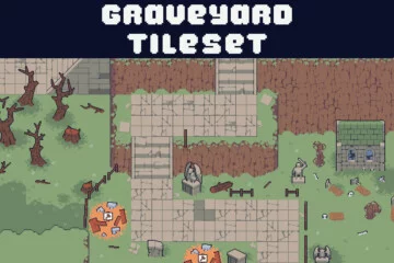 Graveyard Top-Down Tileset Pixel Art