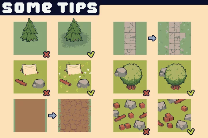 Graveyard Top-Down Tileset Pixel Art