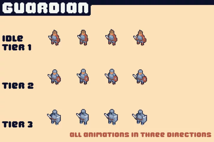 Guardian Towers Pixel Art for Tower Defense