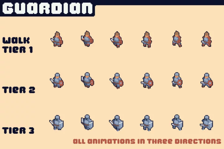 Guardian Towers Pixel Art for Tower Defense