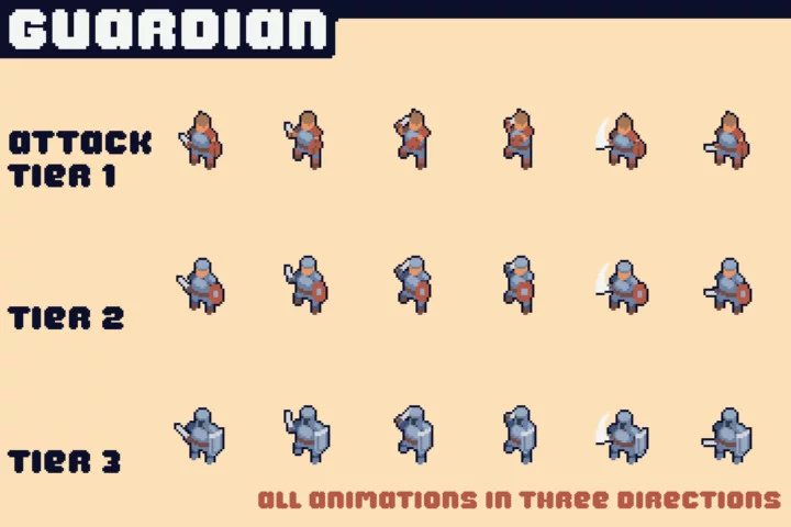 Guardian Towers Pixel Art for Tower Defense