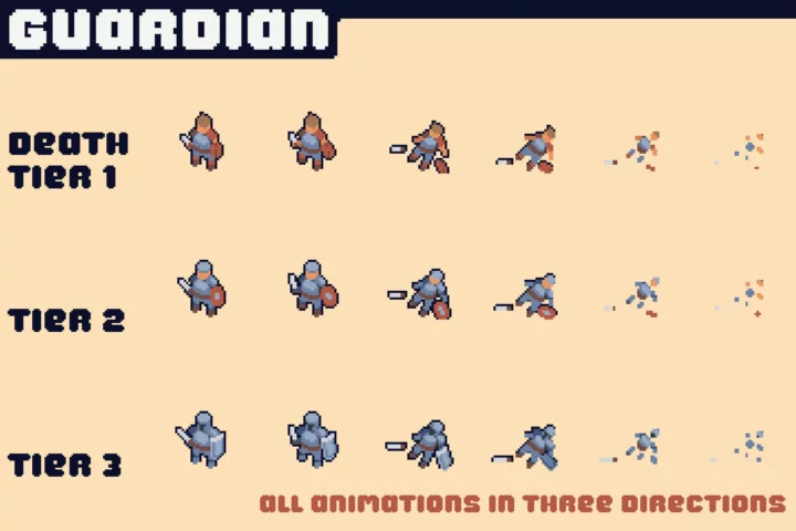 Guardian Towers Pixel Art for Tower Defense