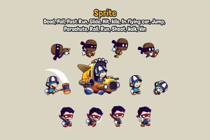 Hero Main Character Sprites