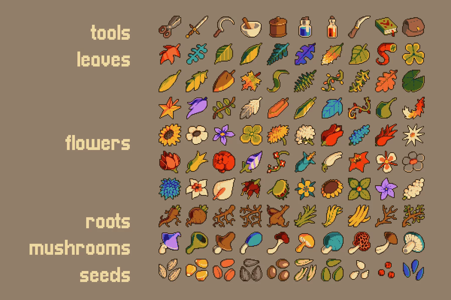 Resource RPG Icons 32x32 Pixel Art 