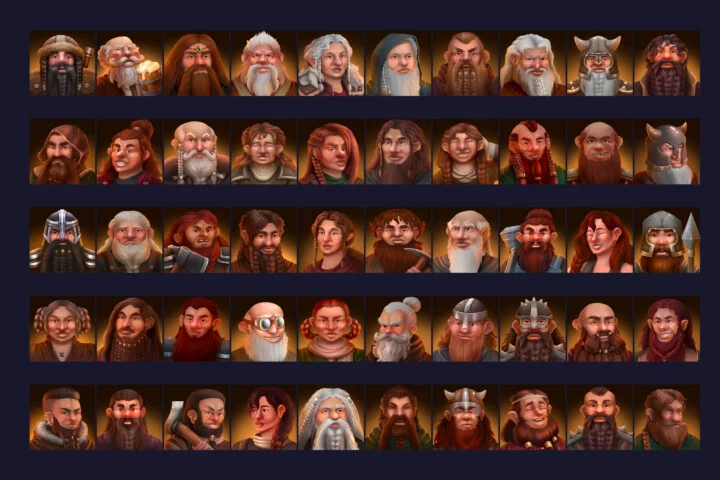 RPG Avatar Dwarf Icons