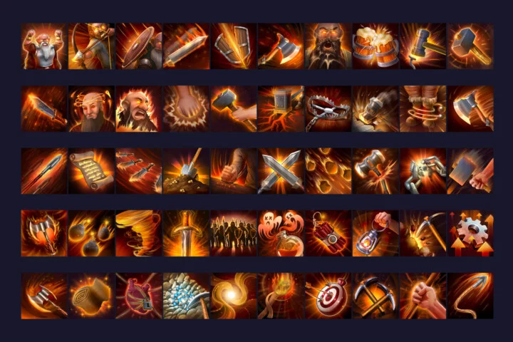 RPG Dwarf Skill Icons