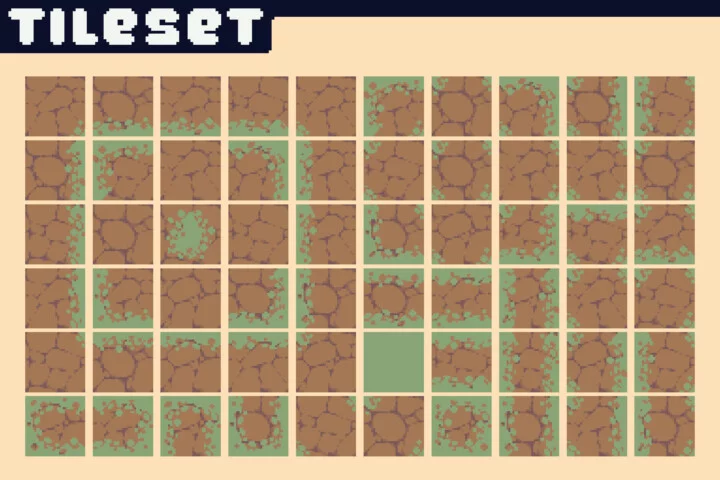 Swamp Tileset Pixel Art for Tower Defense