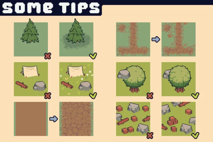 Swamp Tileset Pixel Art for Tower Defense
