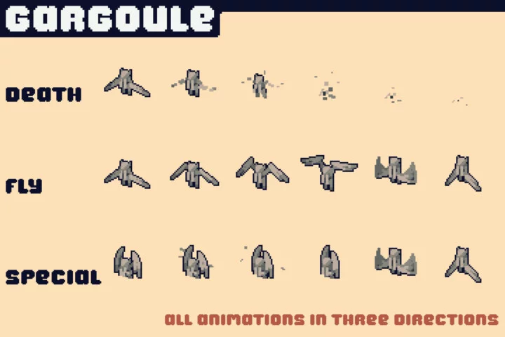 Undead Enemies Pixel Art for Tower Defense