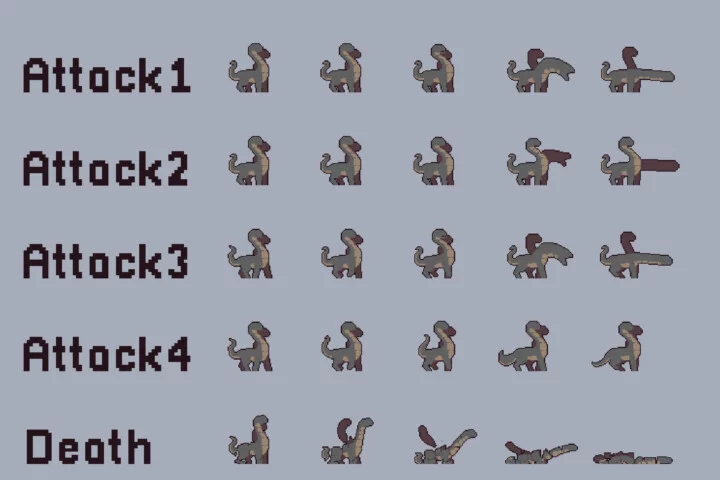 Underwater Main Enemies Pixel Sprite Pack