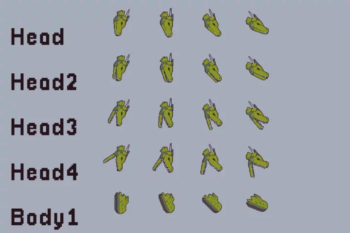 Underwater Main Enemies Pixel Sprite Pack