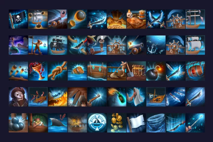 Free RPG Pirate Skill Icons