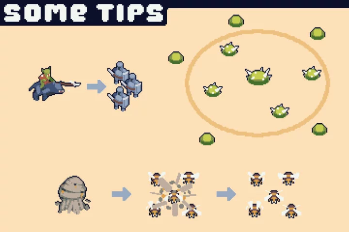 Top-Down Pixel Monster Sprites for Tower Defense