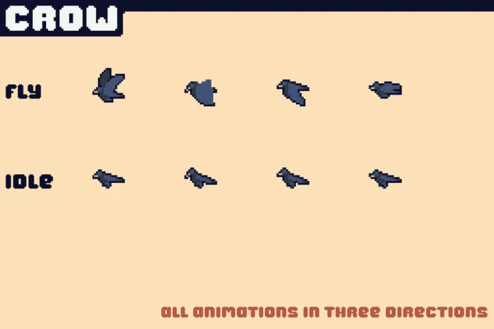 Top-Down Wild Animals Pixel Art Sprite Pack