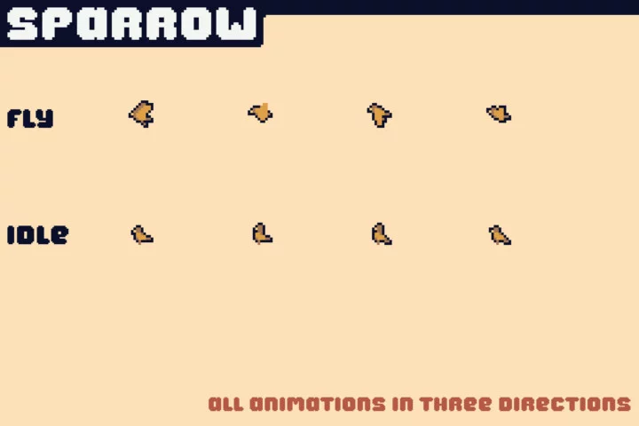 Top-Down Wild Animals Pixel Art Sprite Pack