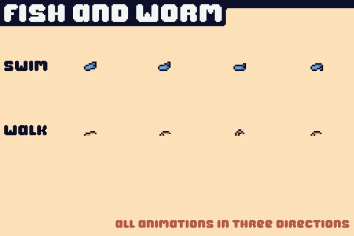 Top-Down Wild Animals Pixel Art Sprite Pack