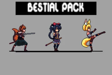 Bestial Anime Characters Pixel Art Sprite Pack