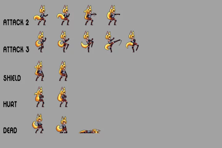 Bestial Anime Characters Pixel Art Sprite Pack