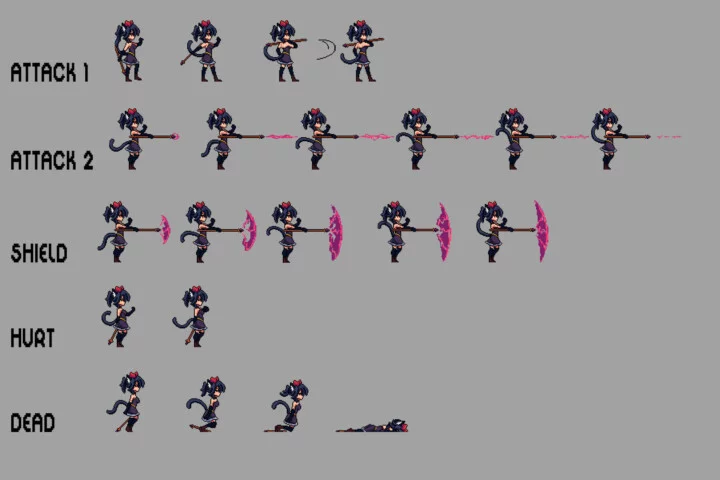 Bestial Anime Characters Pixel Art Sprite Pack