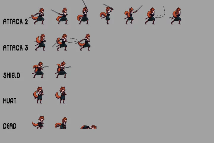 Bestial Anime Characters Pixel Art Sprite Pack