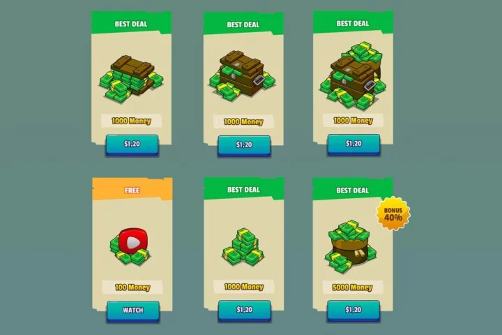 Cartoon Asset Pack Money Shop