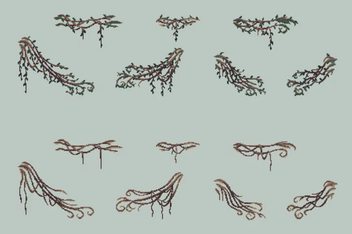 Free Rocky Area Objects Pixel Art